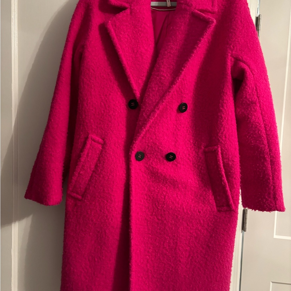 BCBGeneration Fuchsia Teddy Jacket Coat